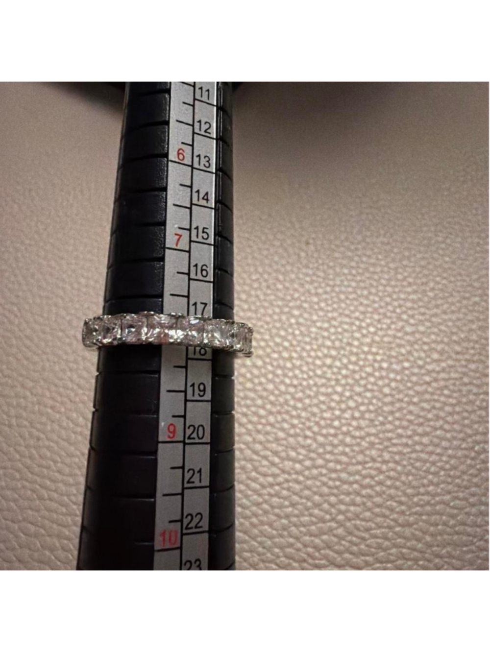 Size 8 faux diamond ring with #princesscut #diamonds #jewelry